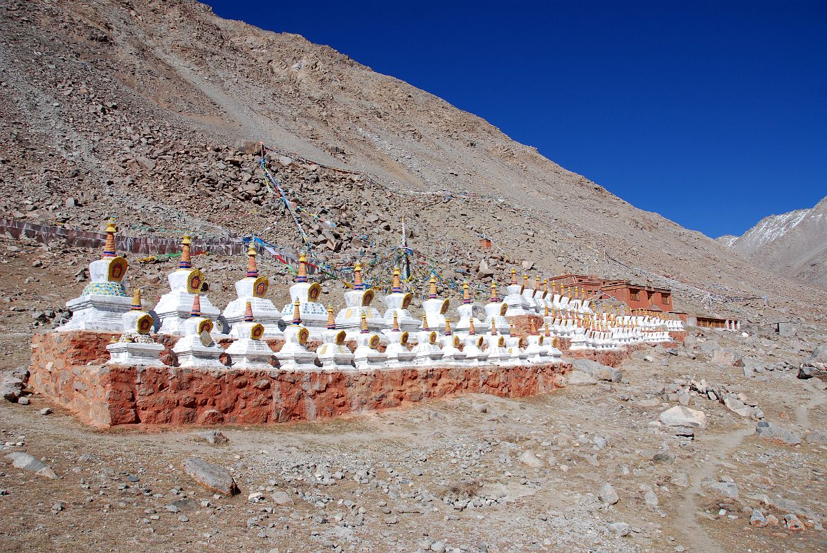 29 Chortens Lead The Way To Dirapuk Gompa On Mount Kailash Outer Kora The trail turns to the north east with many chortens leading the way to Dirapuk Gompa (5074m).
